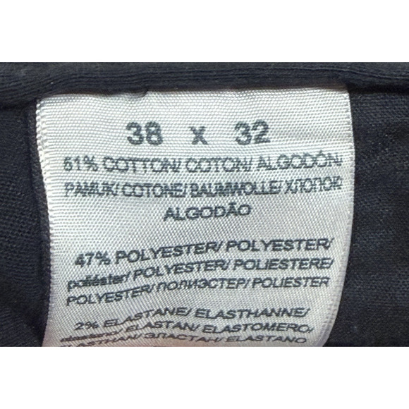 Dockers Dress Pants Men's 38x32 Navy Blue Relaxed Fit Stretch Logo Casual/Office - Picture 8 of 15